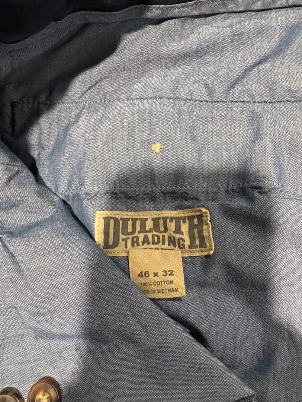 Duluth Trading Co Navy Straight-Leg Chinos